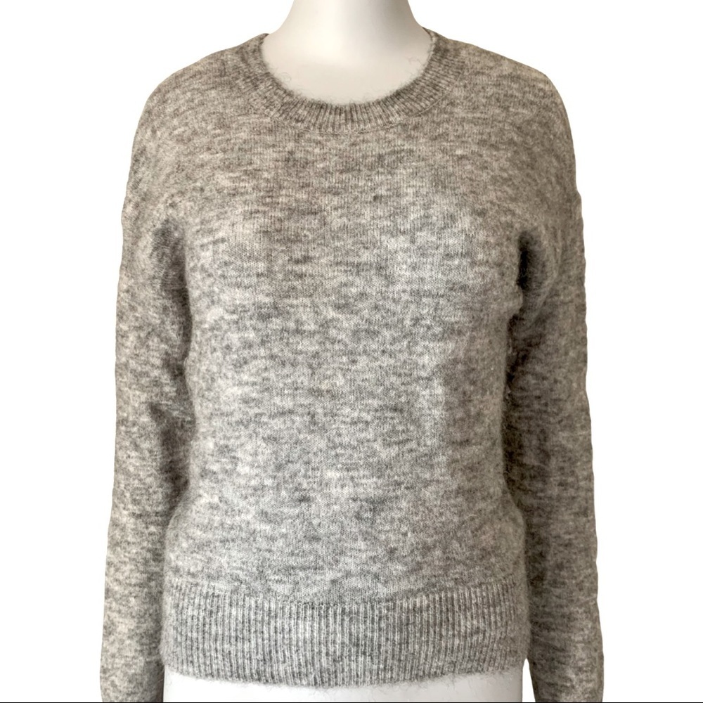 & OTHER STORIES Mohair Wool Blend Crewneck Sweater Gray XS